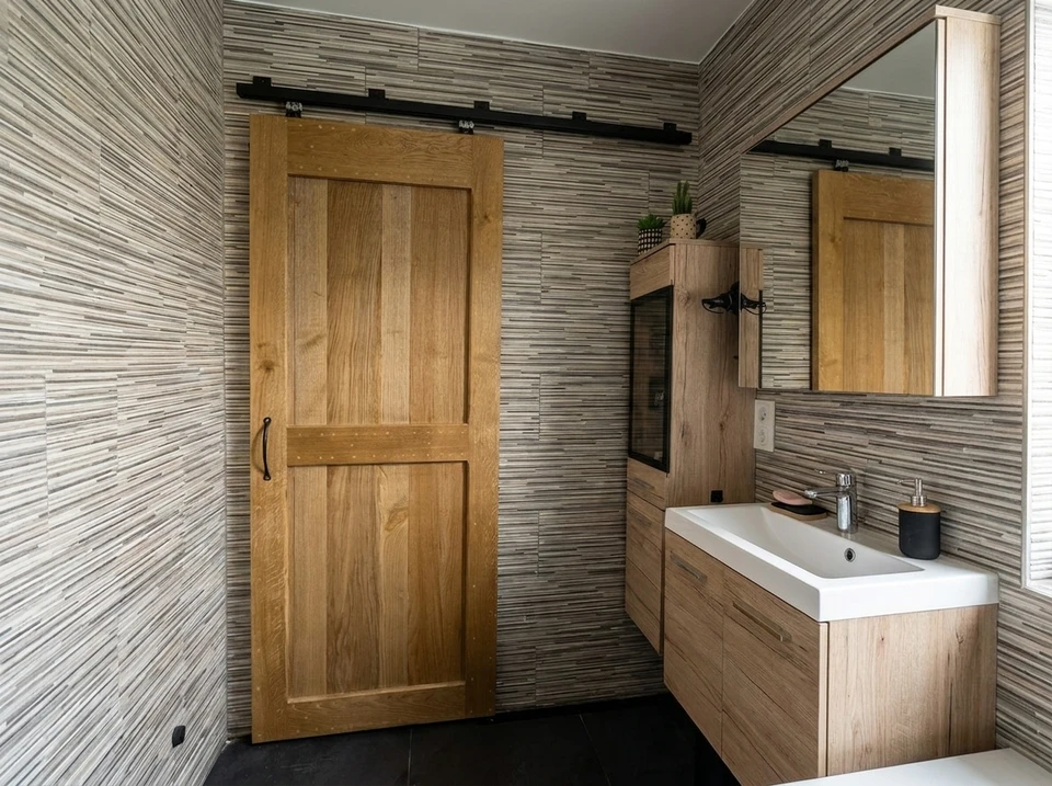 Une jeune femme designer et un menuisier discutent de meubles en bois pour le projet de cuisine sur le lieu de travail de fabrication